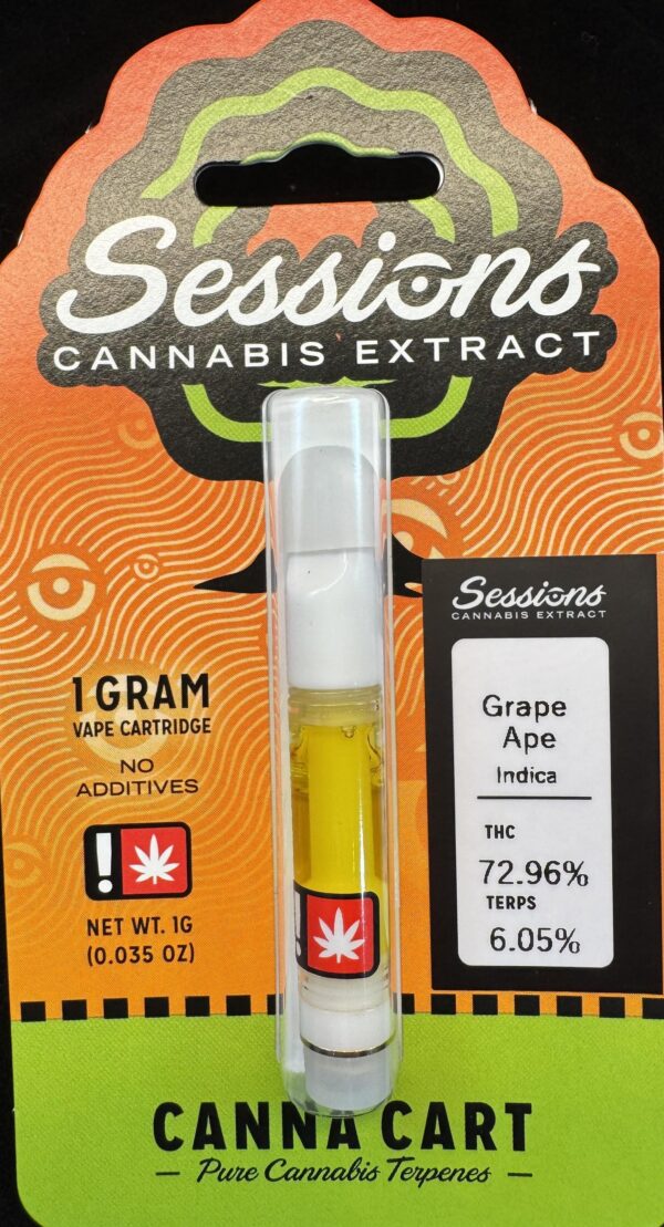 Sessions Distillate Cartridge Grape Ape